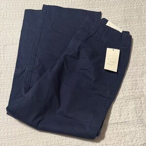 Women's A New Day Size 2 Navy Blue High Rise Tapered Ankle Chino Pants Relaxed